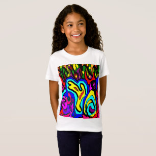 Camiseta Feliz e doce decoração de cores brilhantes para cr