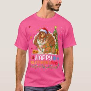Camiseta Feliz e Engraçado Sheepdog OláObrigado Mas