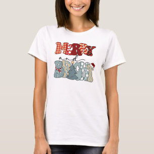 Camiseta Feliz e Feliz Natal-Feliz Xmas-Engraçado T-Shir