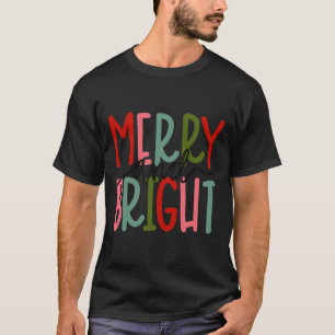 Camiseta Feliz E Feliz Natal Meninas Crianças