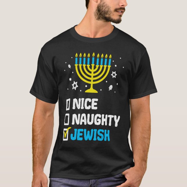 Camiseta Feliz e Malvado Hanukkah Chanukah Ugly S (Frente)
