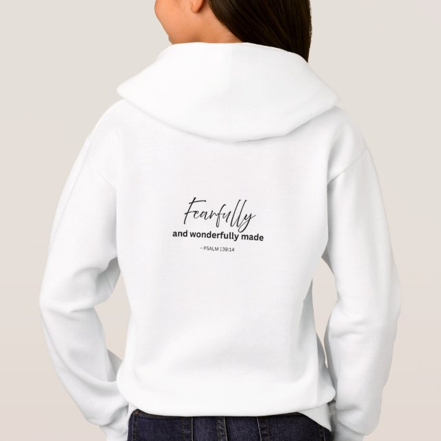 Camiseta Feliz e Maravilhosamente Feitos, Crianças Hoodie (Verso)