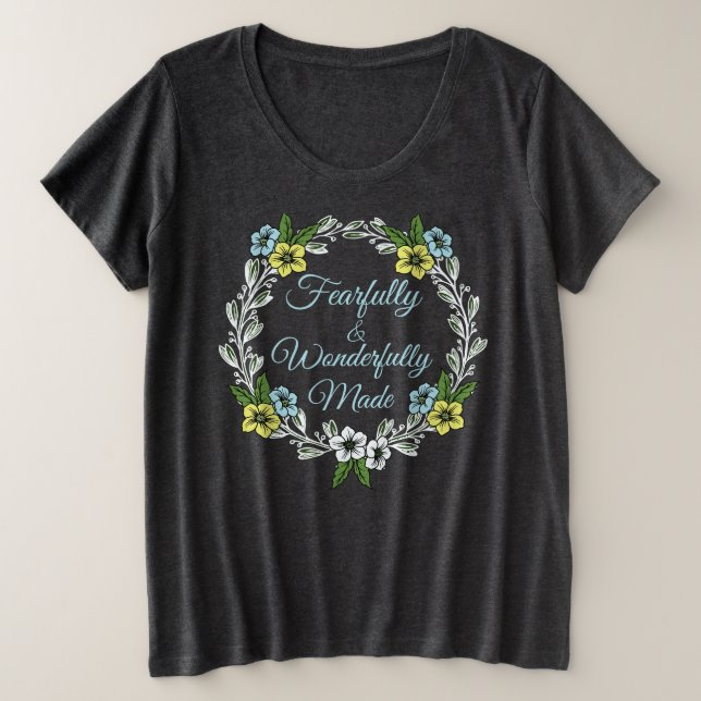 Camiseta Feliz E Maravilhosamente Fez Floral (Frente do Design)