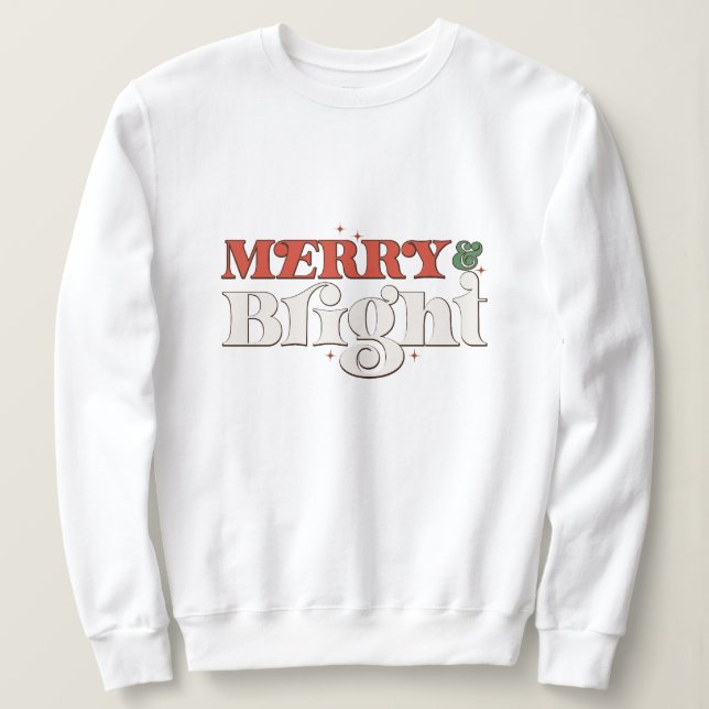 Camiseta Feliz e natal brilhante (Frente do Design)