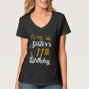 Camiseta Feliz é o 11 da minha irmã Aniversário de 2014 11