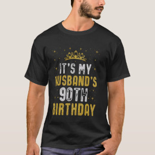 Camiseta Feliz é o 90 do meu marido Aniversário de 1935 90