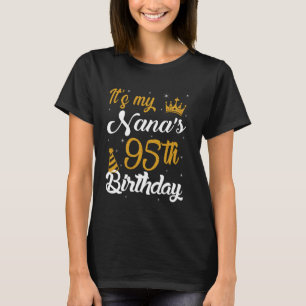 Camiseta Feliz É o 95º Aniversário da Minha Nana 1930 95 An