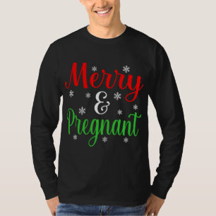 Camiseta Feliz E Papais noeis De Natal Engraçados E Grávido