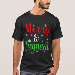 Camiseta Feliz E Papais noeis De Natal Engraçados E Grávido