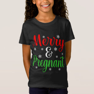 Camiseta Feliz E Papais noeis De Natal Engraçados E Grávido