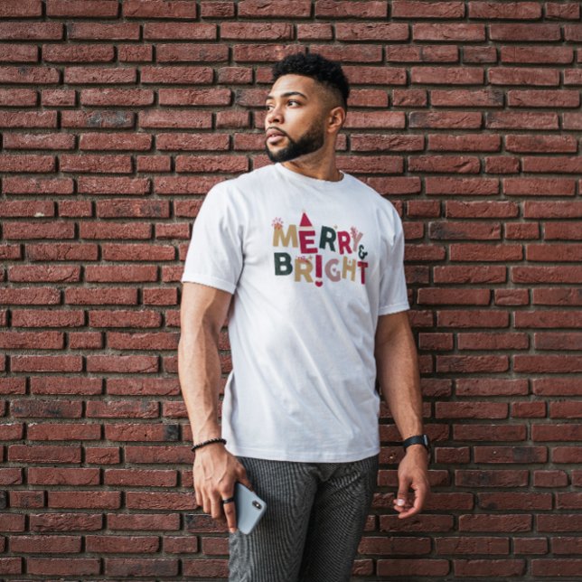 Camiseta Feliz e tipografia retrorreflectora brilhante (Criador carregado)