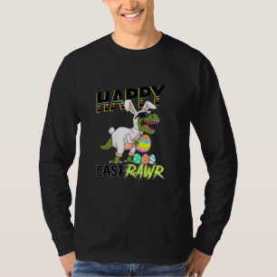 Camiseta Feliz Eastrawawr T Rex Dinosaur Easter Bunny Egg E