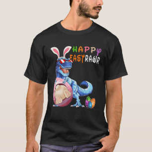 Camiseta Feliz Eastrawawr T Rex Dinosaur Easter Bunny Ovo C