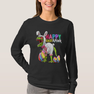 Camiseta Feliz Eastrawawr T Rex Dinosaur Easter Bunny Ovo C