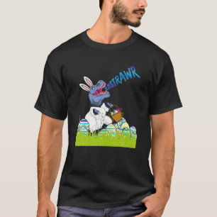 Camiseta Feliz Eastrawawr T Rex Dinosaur Easter Bunny Ovo C