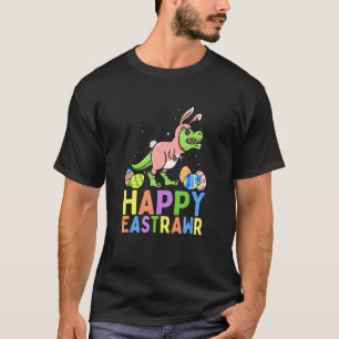 Camiseta Feliz Eastrawawr T Rex Dinosaur Easter Bunny Ovo C