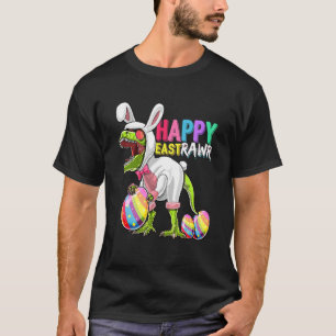 Camiseta Feliz Eastrawawr T Rex Dinosaur Easter Bunny Ovo C
