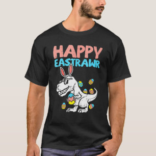 Camiseta Feliz Eastrawawr T Rex Dinosaur Easter Bunny Ovo C