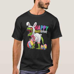 Camiseta Feliz Eastrawawr T Rex Dinosaur Easter Bunny Ovo C