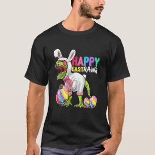 Camiseta Feliz Eastrawawr T Rex Dinosaur Easter Bunny Ovo C
