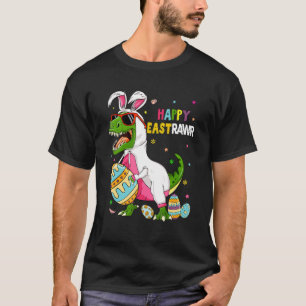 Camiseta Feliz Eastrawawr T Rex Dinosaur Easter Bunny Ovo C