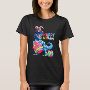Camiseta Feliz Eastrawawr T Rex Dinosaur Easter Bunny Ovo C