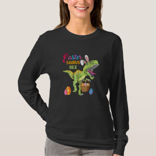 Camiseta Feliz Eastrawawr T Rex Dinosaur Easter Bunny Ovo C