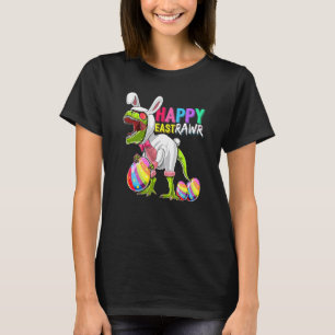 Camiseta Feliz Eastrawawr T Rex Dinosaur Easter Bunny Ovo C