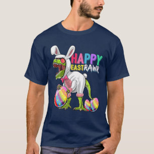 Camiseta Feliz Eastrawawr T Rex Dinosaur Easter Bunny Ovo C