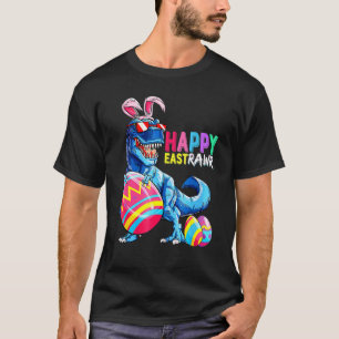 Camiseta Feliz Eastrawawr T Rex Dinosaur Easter Bunny Ovo C