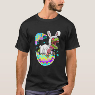 Camiseta Feliz Eastrawawr T Rex Dinosaur Easter Bunny Ovo C