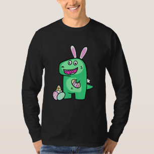 Camiseta Feliz Eastrawr Trex Bunny Egg Páscoa Engraçada Din