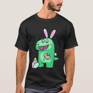 Camiseta Feliz Eastrawr Trex Bunny Egg Páscoa Engraçada Din