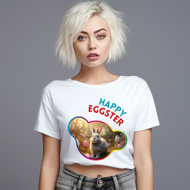 Camiseta Feliz Eggster - Desenhar (Criador carregado)