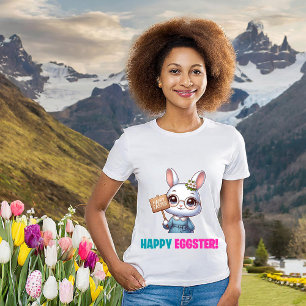 Camiseta Feliz Eggster - Flores Engraçadas