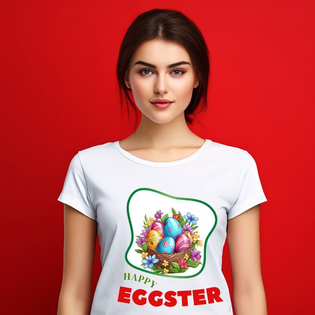 Camiseta Feliz Eggster - Menino (Criador carregado)
