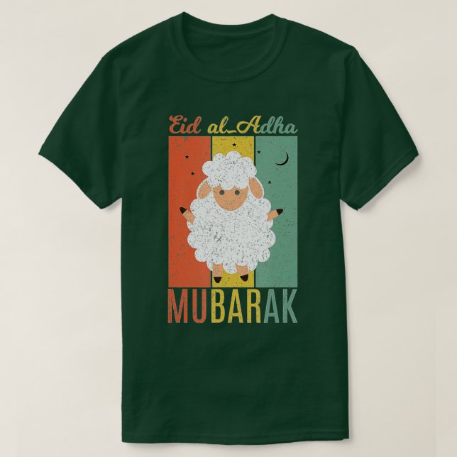 Camiseta Feliz Eid Al Adha Mubarak pelo feliz Dia do Eid Mu (Frente do Design)