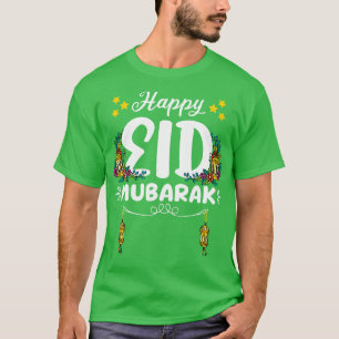 Camiseta Feliz Eid Mubarak Eid Islam Muçulmano Eid al Fitr