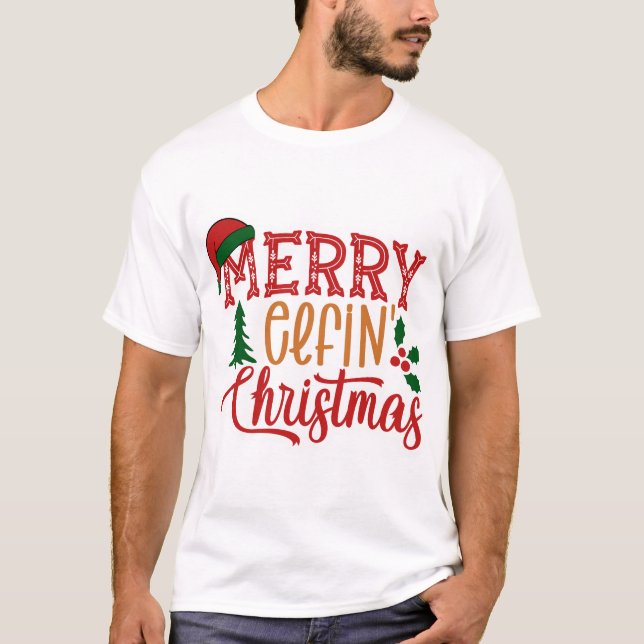 Camiseta Feliz elfin Natal (Frente)