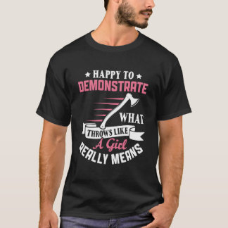 Camiseta Feliz em demonstrar W arremessos como um lançador
