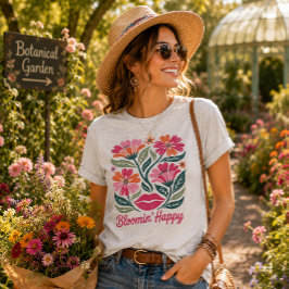 Camiseta Feliz em Flor