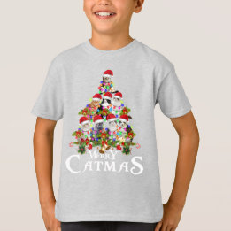 Camiseta Feliz engraçada Árvore de natal acende presente de