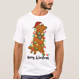 Camiseta Feliz engraçada Cachorro de Natal de Woofmas