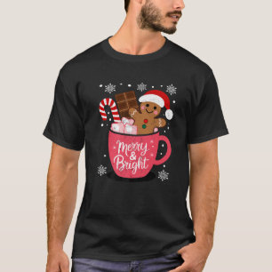Camiseta Feliz Engraçada E Pão De Gengibre De Natal Brilhan