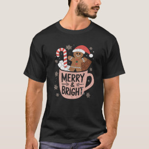 Camiseta Feliz Engraçada E Pão De Gengibre De Natal Brilhan