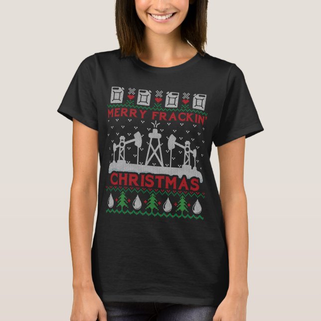 Camiseta Feliz Engraçada, Feliz Oilfield (Frente)