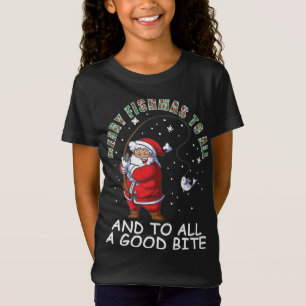 Camiseta Feliz Engraçado Fishmas Para Toda Família De Natal