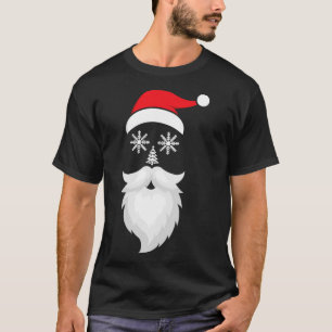 Camiseta Feliz Engraçado Natal Santa Hat Cristo da Família 