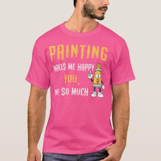Camiseta Feliz Engraçado Pela Pintura Desenhando Pintores