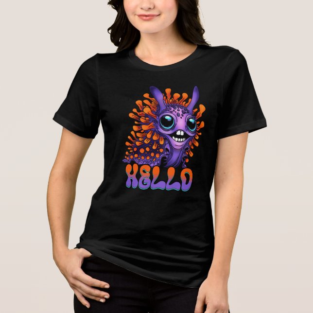 Camiseta Feliz Espanhol Shawl Nudibranch (Frente)